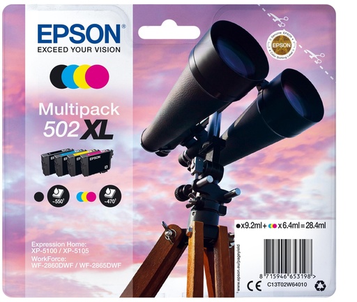 [34559] [C13T02W64010] EPSON Multipack 4-colours 502XL Ink