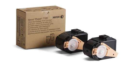 [17812] [106R02604] XEROX Phaser 7100 Toner Amarillo (Pack 2)