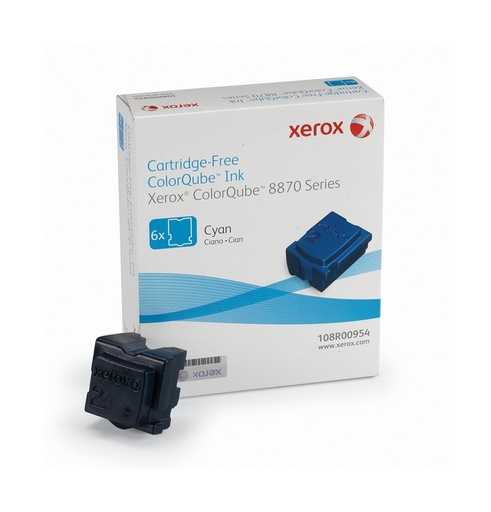 [13525] [108R00954] XEROX Toner TEKTRONIX ColorQUBE 88706 barras Cartucho tinta solida Cian