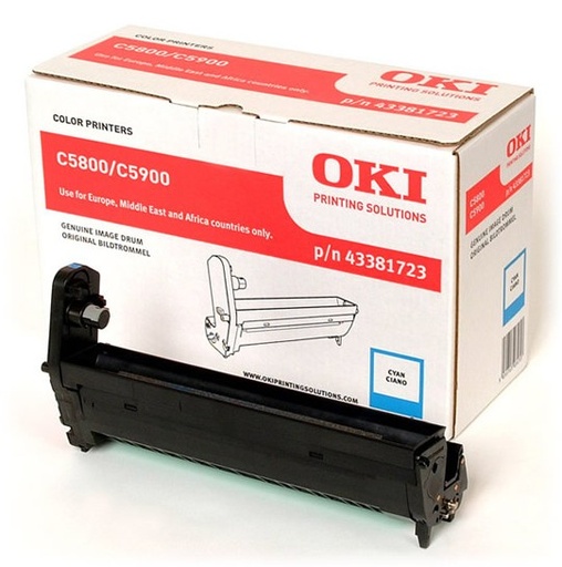 [8869] [43381723] OKI C-5800/C-5900 Tambor Cian