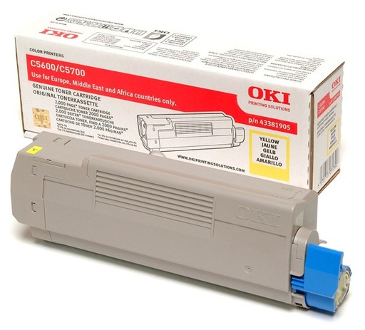 [8766] [43381905] OKI C-5600/5700 Toner amarillo