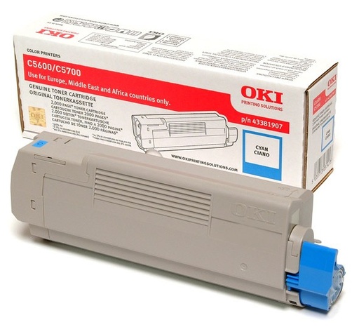 [8768] [43381907] OKI C-5600/5700 Toner Cian-Desc