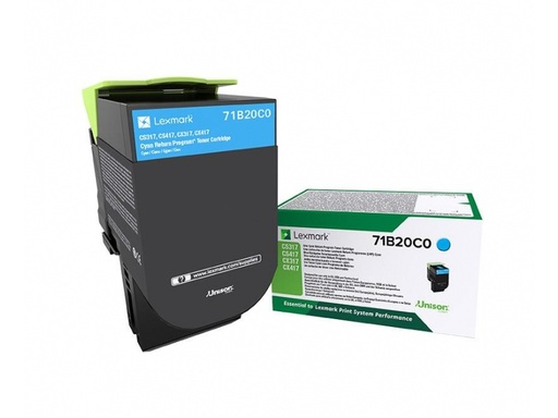 [34165] [71B20C0] LEXMARK TONER 71B20C0 CIAN