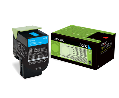 [30458] [80C20C0] LEXMARK 802C Toner Retornable Cian (1k)