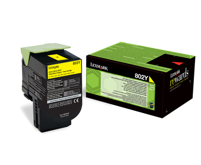 [30457] [80C20Y0] LEXMARK 802Y Toner Retornable Amarillo(1k)