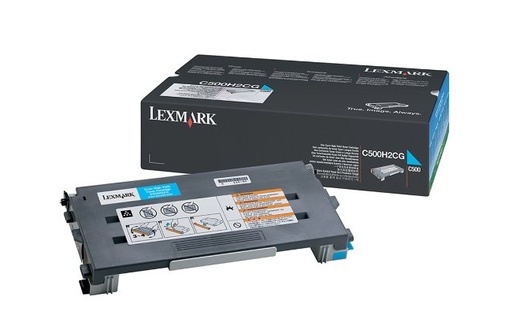 [9888] [C500H2CG] LEXMARK C-500/X500/X502 Toner Cian Alto Rendimiento