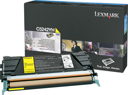 [35589] [C5242YH] Lexmark C524, C532, C534 Cartucho toner amarillo Alto Rendimiento (5K)