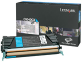 [35594] [C5342CX] Lexmark C534 Cartucho toner cian Extra Alto Rendimiento (7K)