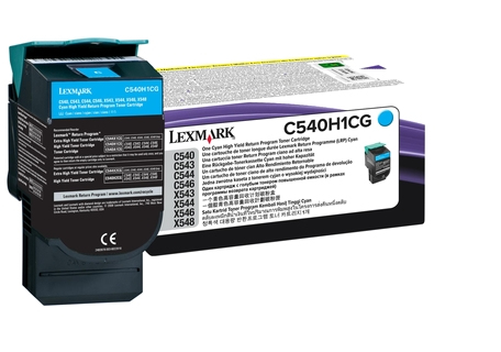 [12555] [C540H1CG] LEXMARK C540/543/544 Toner Cian Retornable Alto rendimiento