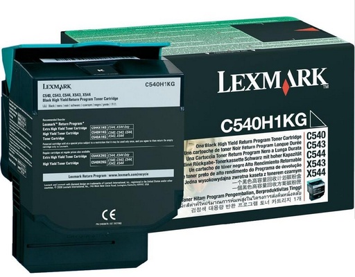 [12557] [C540H1KG] LEXMARK C540/543/544 Toner Negro Retornable Alto rendimiento