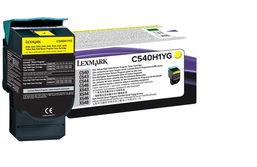[12553] [C540H1YG] LEXMARK C540/543/544 Toner Amarillo Retornable Alto rendimiento