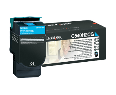 [35600] [C540H2CG] Lexmark C54x, X54x Cartucho toner cian Alto Rendimiento (2K)