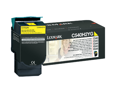 [35603] [C540H2YG] Lexmark C54x, X54x Cartucho de toner amarillo Alto Rendimiento (2K)