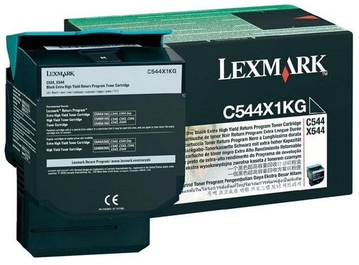 [12570] [C544X1KG] LEXMARK C544/X544 Toner Negro Extra Alto Rendimiento Retornable