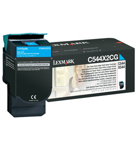 [35604] [C544X2CG] Lexmark C544/546, X544/546 Cartucho toner cian Extra Alto Rendimiento (4K)