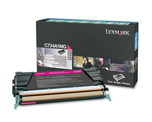 [12796] [C734A1MG] LEXMARK C-734/736, X-734/736/738 Toner Magenta Retornable