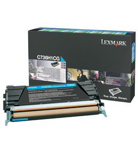 [12798] [C736H1CG] LEXMARK C-736, X-736/738 Toner Cian Alto rendimiento Retornable