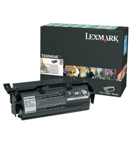 [12548] [T650H04E] LEXMARK T-650/652/654 Toner Alto rendimiento Retornable Etiquetas