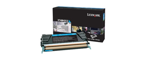 [35709] [X748H2CG] Lexmark X748 Cartucho de toner cian Alto Rendimiento