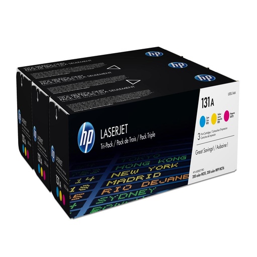 [30338] [U0SL1AM] HP nº131A Pack 3 Toner Cian/Magenta/Amarillo