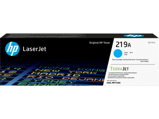 [59454] [W2191A] HP 219A Cyan Original LaserJet Toner Cartridge