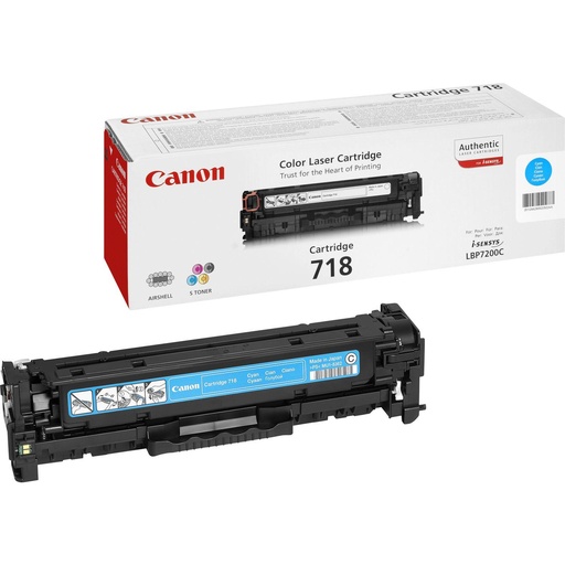 [45203] [2661B002] Canon LBP/7200CDN SERIE MF83XX Toner Cian 718C, 2.900 paginas