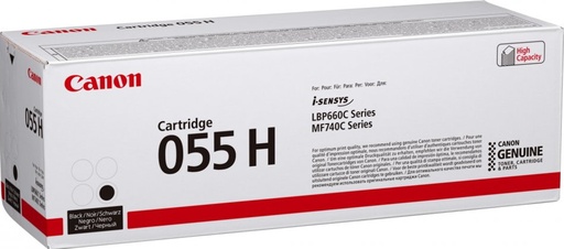 [37545] [3020C002] CANON Toner 055H BK: negro LBP663 LBP664 MF742 MF744 MF745 MF746 alta capacidad