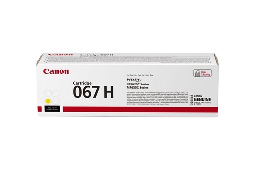 [51457] [5103C002] CANON Toner 067H amarillo, i-SENSYS LBP631 LBP633 MF651 MF655 MF657 2.350p.
