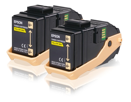 [15366] [C13S050606] Epson Aculaser C9300 Toner Amarillo (Pack 2)