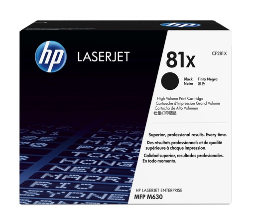 [30617] [CF281X] HP LaserJet M605 Toner Negro Alta 81X 25.000 paginas alta capacidad