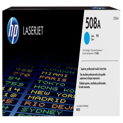 [30424] [CF361A] HP Laserjet M552/M553/M577 Toner 508A Cian 5.000 paginas estandard