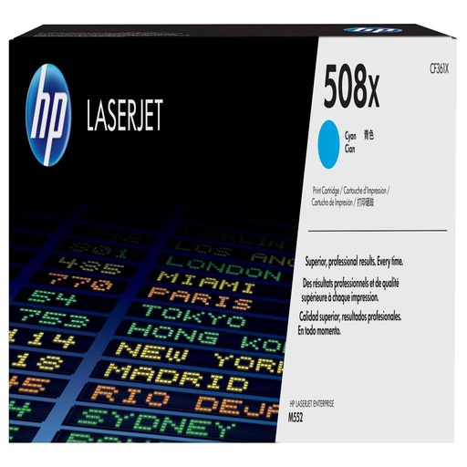 [30427] [CF361X] HP Laserjet M553/M577 Toner 508X Cian Alta 9.500 paginas alta capacidad