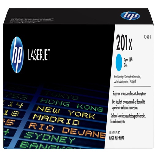 [30407] [CF401X] HP Laserjet Pro M252,M277 201X Toner Cian Alta 2.300 pag