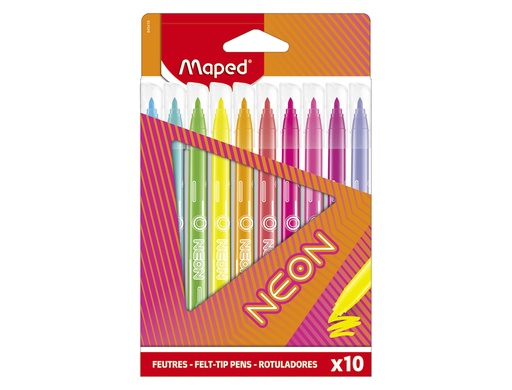 [173413] Rotulador maped fluorescente neon caja de 10 unidades colores surtidos