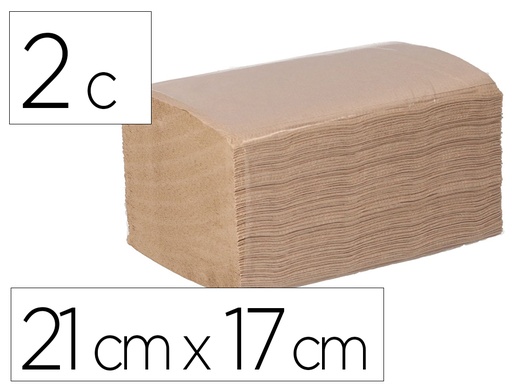 [167423] Servilleta bunzl greensource kraft plegado zig-zag 2 capas 21x17 cm caja de 9000 unidades