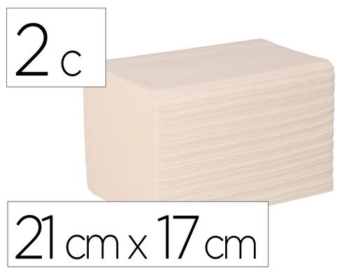 [167422] Servilleta bunzl greensource celulosa blanca plegado zig-zag 2 capas 21x17 cm caja de 9000 unidades