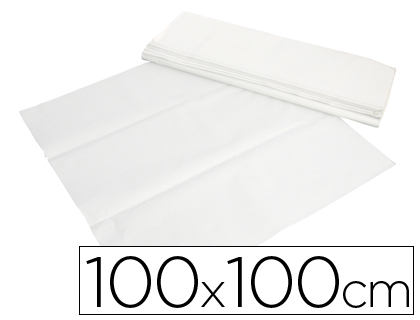 [59944] Mantel de papel blanco en hojas 100x100 cm caja de 400 unidades