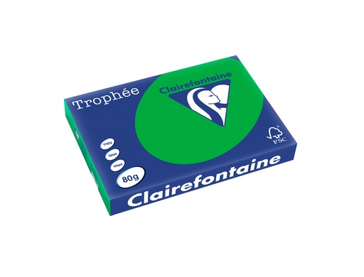 [173137] Papel color trophee a3 80gr verde intenso paquete de 500 hojas