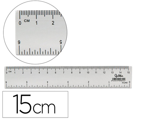 [171523] Regla liderpapel plastico cristal 15 cm