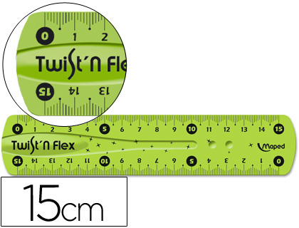[48840] Regla maped plastico flexible 15 cm colores surtidos
