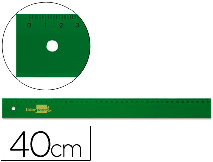 [43380] Regla liderpapel 40 cm acrilico verde