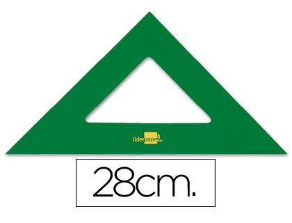 [43372] Escuadra liderpapel 28 cm acrilico verde