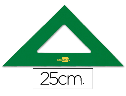 [43371] Escuadra liderpapel 25 cm acrilico verde