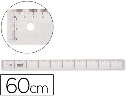 [20429] Regla liderpapel plastico cristal 60 cm