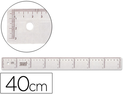 [20427] Regla liderpapel plastico cristal 40 cm