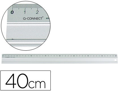 [17909] Regla q-connect metalica aluminio 40 cm