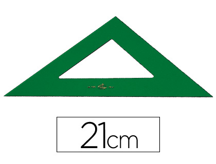 [2880] Escuadra faber castell 21 cm plastico verde