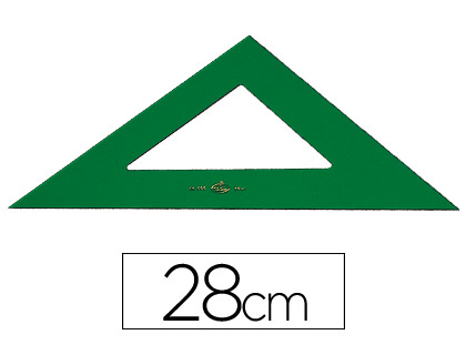 [2874] Escuadra faber castell 28 cm plastico verde