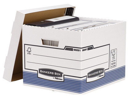 [78290] Cajon fellowes carton reciclado para almacenamiento de archivo capacidad 4 cajas de archivo tamaño din a4