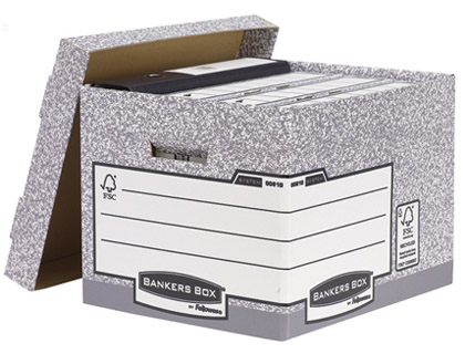 [78289] Cajon fellowes carton reciclado para almacenamiento de archivo capacidad 4 cajas de archivo tamaño din a4